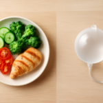 Vergelijking keto-maaltijd en maagballon als symbool voor twee afvalmethoden